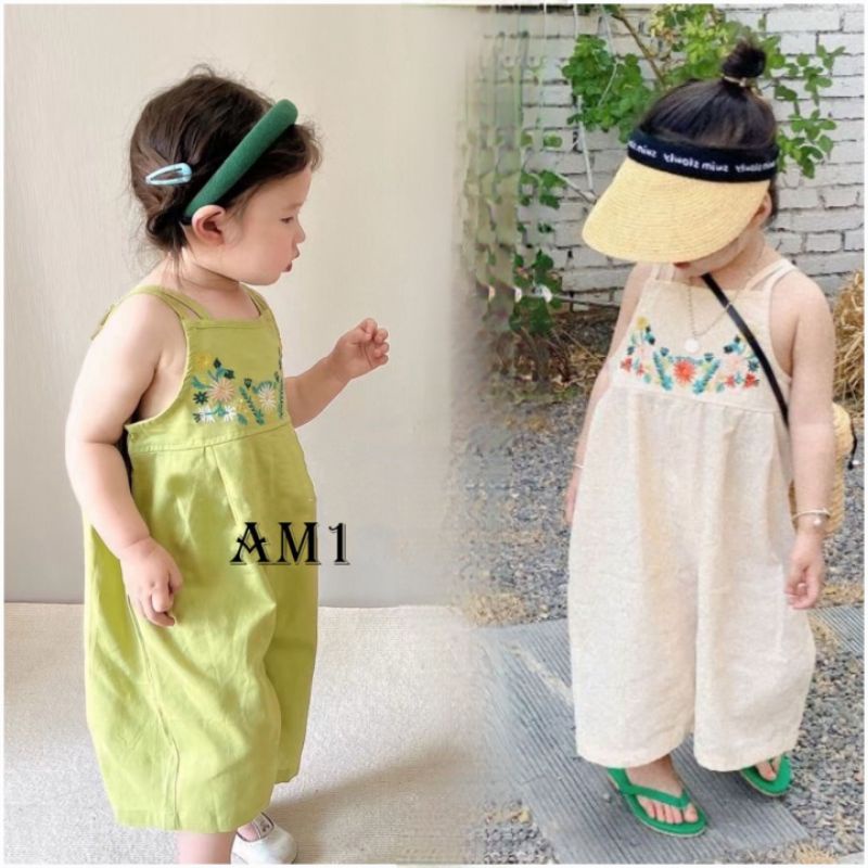 Bộ yếm 2 dây cho bé gái TB63 Bộ Jumpsuit cho bé gái