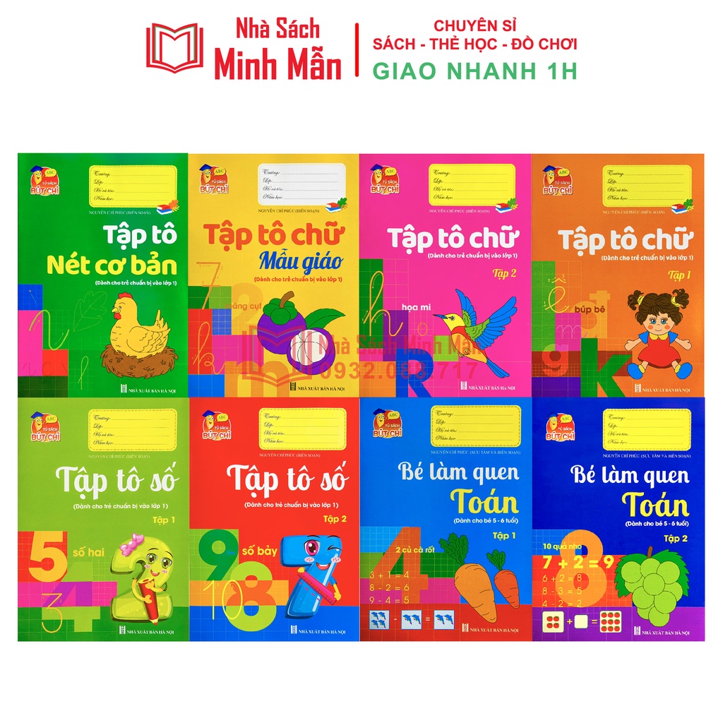 Sách - Combo 8 Cuốn Bộ Sách Chuẩn Bị Cho Bé Vào Lớp 1