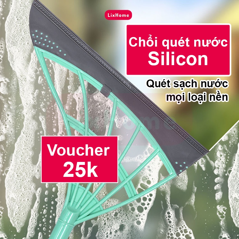 Chổi quét nhà gạt nước silicon, gạt sạch nước nhà tắm, phòng khách, bề mặt kính vô cùng tiện dụng giao màu ngẫu nhiên