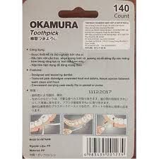 Tăm nhựa nha khoa Okamura Nhật Bản hộp 140 que 2 đầu chức năng [Halong Start]