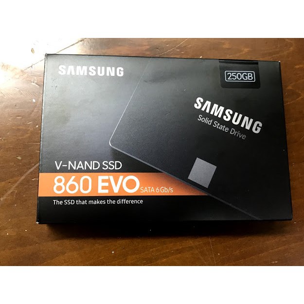 ( tặng Cáp Sata 3 hoặc Caddy ) Ổ cứng SSD Samsung 860 Evo 250GB 2.5-Inch SATA III-box Anh, hàng chính hãng AMC