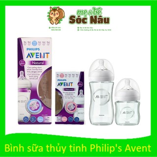 Bình sữa thủy tinh Philips Avent cổ rộng 120ml/240m
