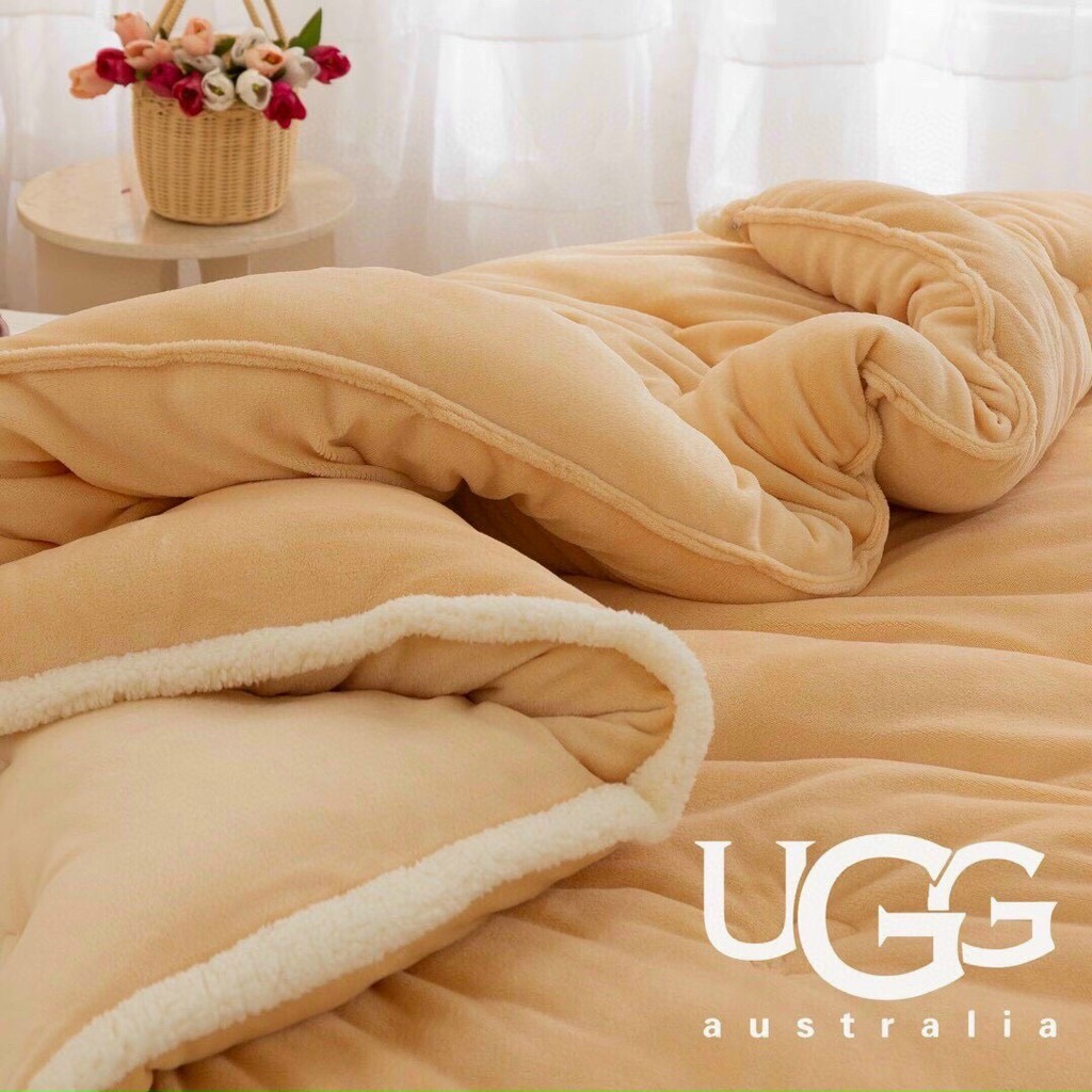 [NỘI ĐỊA NHẠT] Chăn Cừu UGG Nhập Khẩu - Chăn Cừu 3 Lớp Dày 4,3 KG Siêu Ấm Đại Hàn Cực Đẹp