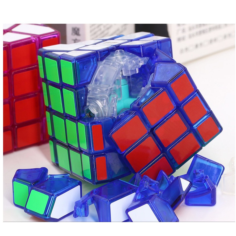 MoYu AoSu Windmill 4x4 Transparent Ice Blue / Purple Rubik Biến Thể 6 Mặt