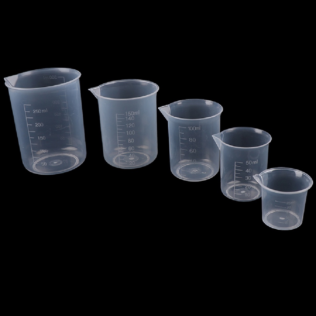 Set 2 cốc đo lường bằng nhựa PP trong suốt an toàn tiện dụng cho nhà bếp