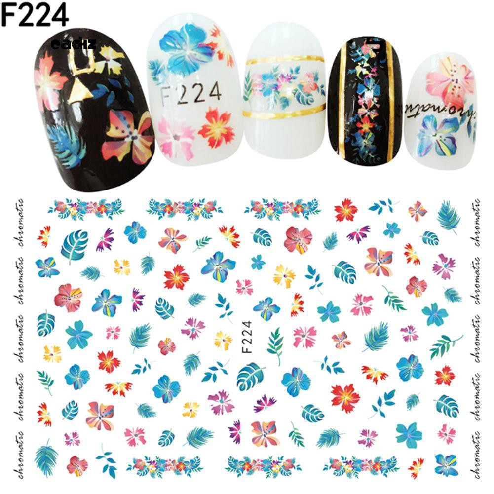 [Hàng mới về] Miếng dán họa tiết hoa lá dùng trang trí móng tay nghệ thuật