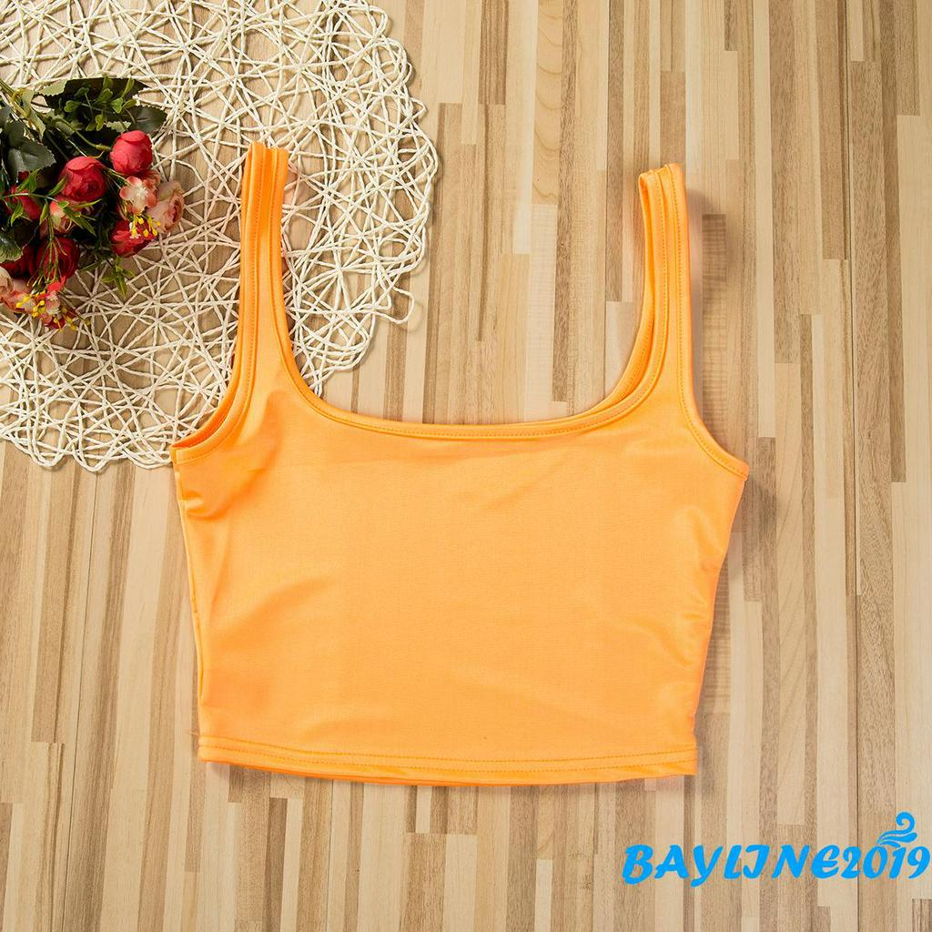 Áo Croptop Hai Dây Màu Trơn Gợi Cảm Cho Nữ
