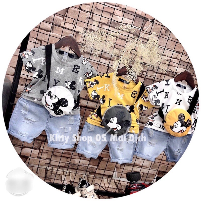 Bộ bé trai - Sét bò bé trai tặng kèm túi xinh