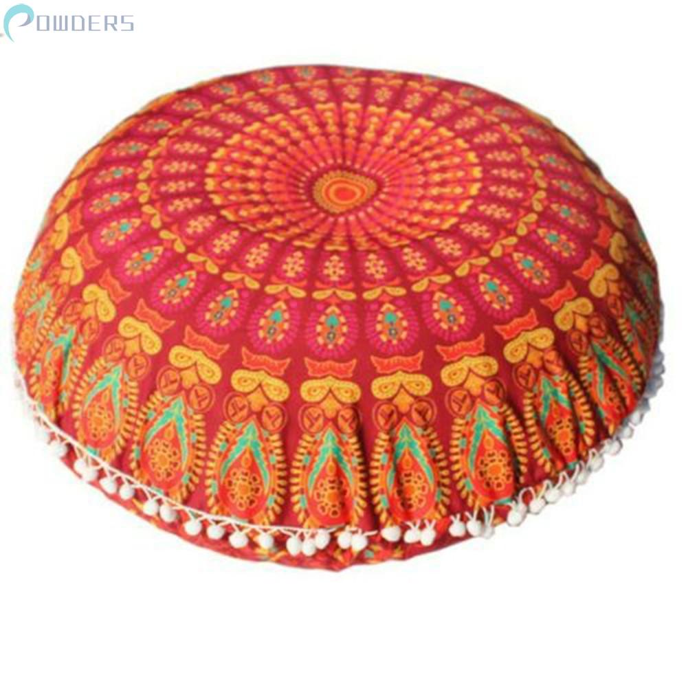 Áo Gối Hình Tròn Phong Cách Bohemian 43x43cm