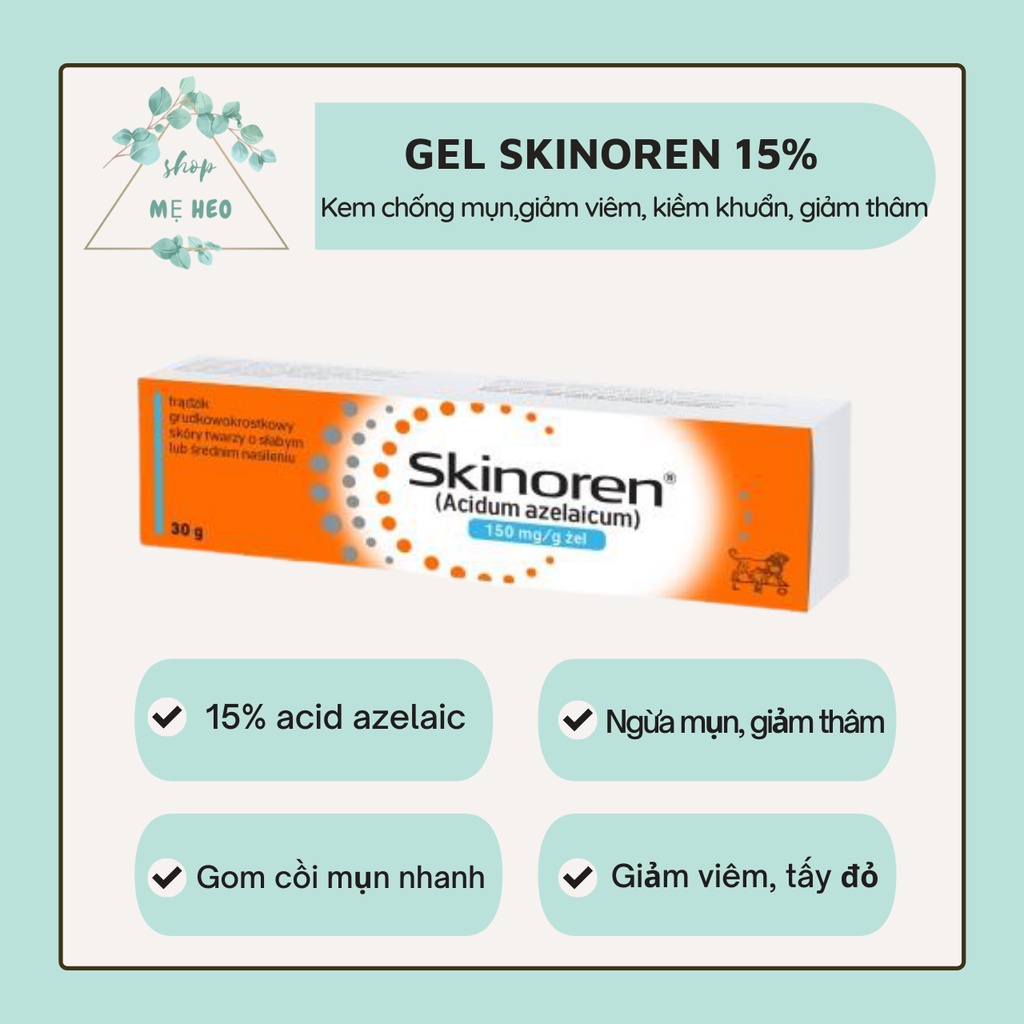 [SẴN HÀNG 30g] Gel Skinoren 150mg/g