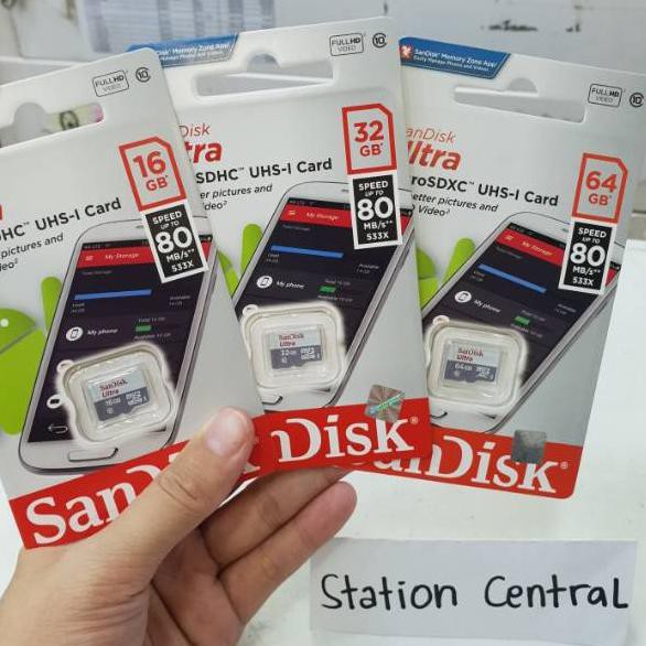 Thẻ Nhớ micro SD Sandisk 80MBps class 10 16GB 32GB 64GB ❤ | BigBuy360 - bigbuy360.vn