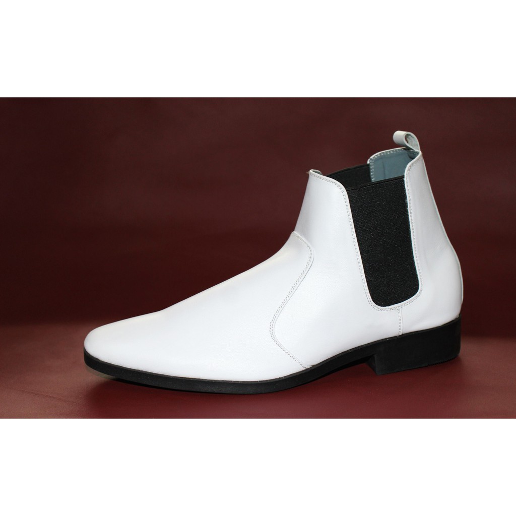 Giày boot nam da bò màu trắng .Bảo hành 12 tháng.Mã số: B151 | BigBuy360 - bigbuy360.vn