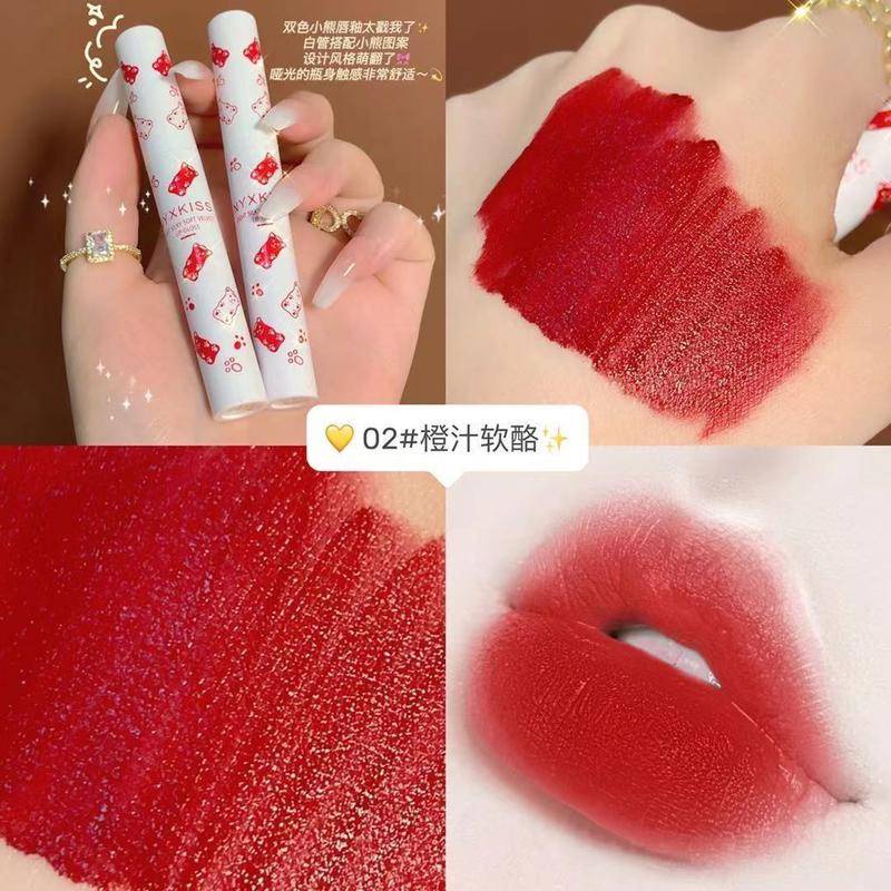 [Hàng mới về] Set 5 thỏi son kem mini tông nhung lì kháng nước lâu trôi thiết kế dễ thương