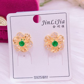 Bông tai nữ GADO lá nho dài mạ vàng 18k sang trọng BL03