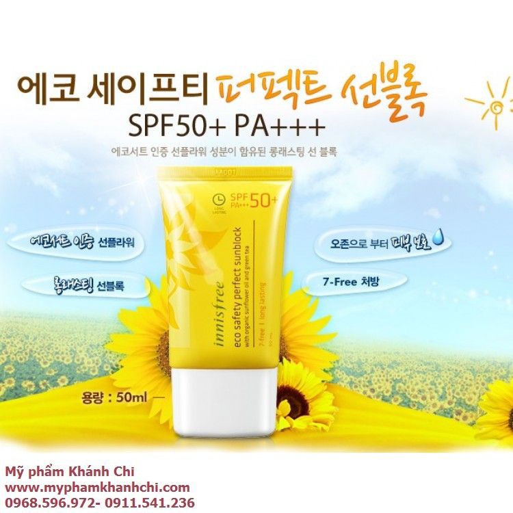 KEM CHỐNG NẮNG INNISFREE ECO SAFETY NO SEBUM SUNBLOCK SPF50 PA+++