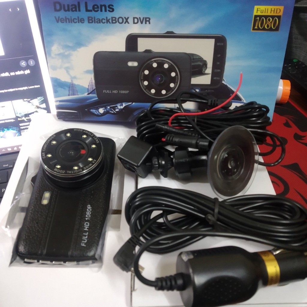 Camera hành trình HD Trước Sau Tích Hợp 8 Led 1080P