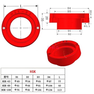 Bầu nhựa gá dao HSK63, nhựa để chuôi côn HSK63
