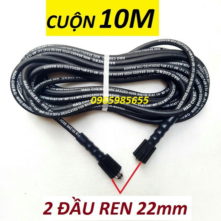 Dây xịt rửa, dây rửa xe lõi thép áp lực cao cấp loại 10,15,20M tuỳ chọn khi đặt hàng