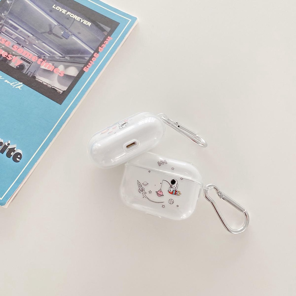 New astronaut capa For AirPods 2/1 Pro Case ins Cute Pendant keyring headphone cases For Air pods 3 Pro silicone Earphone Cover