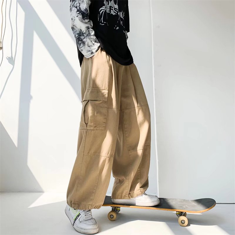 Quần ống rộng phong cách cổ điển thời trang Hàn Quốc dành cho nam và nữ