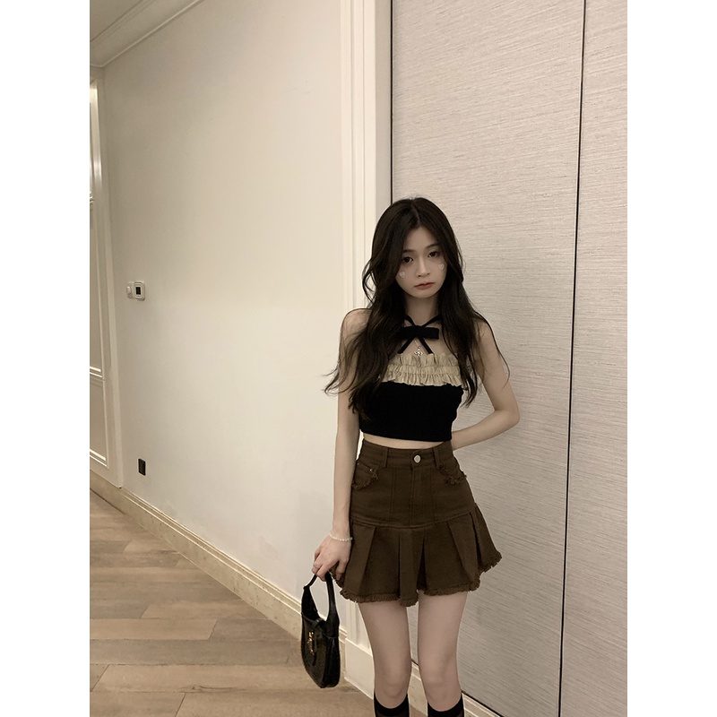 Cocory vn Chân váy jean Lưng Cao Mẫu Mới Quyến Rũ Cho Nữ