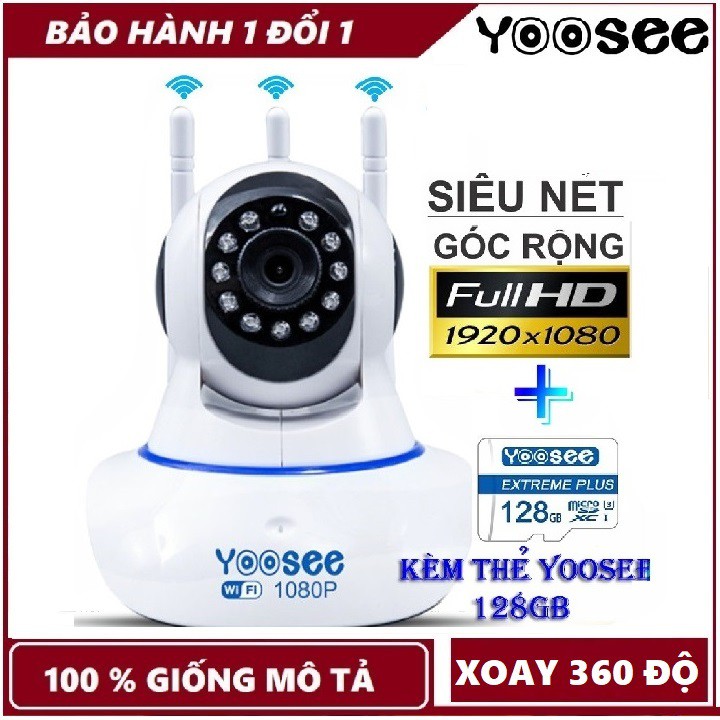 Combo Camera IP YooSee Tiếng Việt Và Thẻ Nhớ 128Gb Yoosee Chuyên Dụng