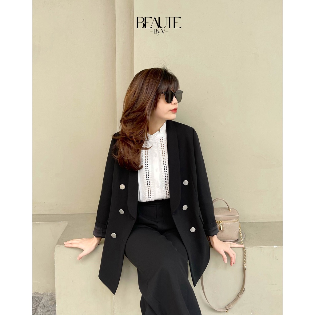 BEAUTEBYV - Áo Blazer đính khuy đồng Sam