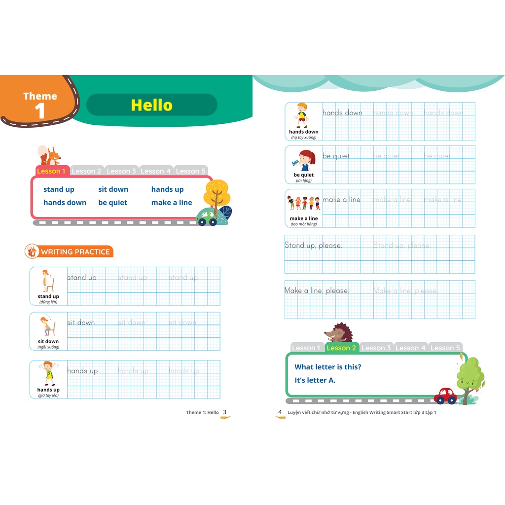 Sách Combo Luyện viết chữ nhớ từ vựng – English Writing Smart Start Lớp 3