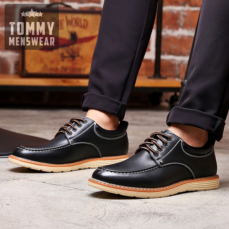 Giày Nam Công Sở - TẶNG TẤT - Giày Da Thể Thao Nam Da Bò Chất Chơi GNK45 | BigBuy360 - bigbuy360.vn