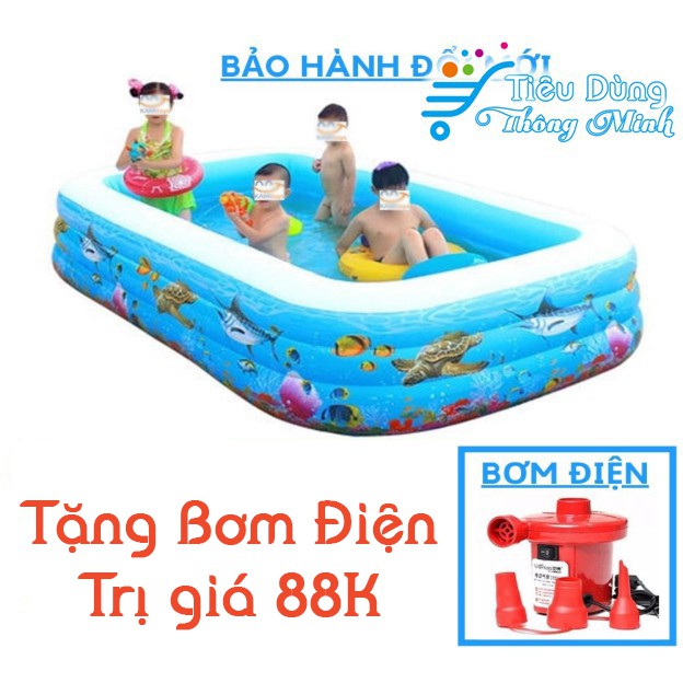 Hồ bơi cho bé, bể bơi bơm hơi thành cao cho trẻ em - Tiêu Dùng Thông Minh Shop