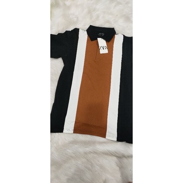 Áo tay ngắn có cổ thun cá sấu