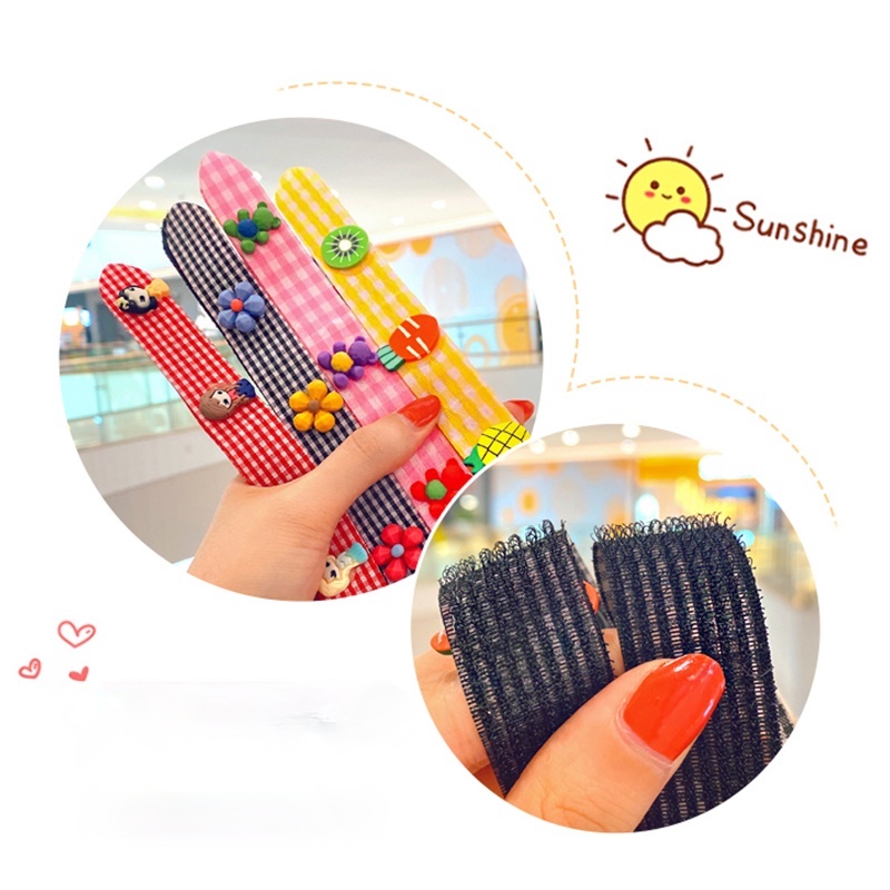 Băng Đô Cài Tóc Mềm Mại Họa Tiết Trái Cây/Hoa Xinh Xắn Cho Bé