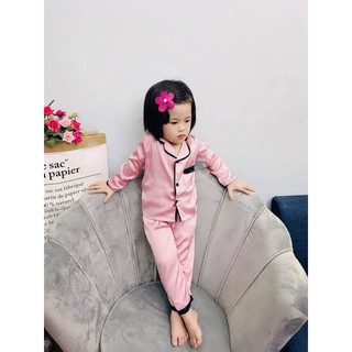 BỘ PIZAMA LỤA PHỐI REN CHO BÉ GÁI (SIZE ĐẠI )