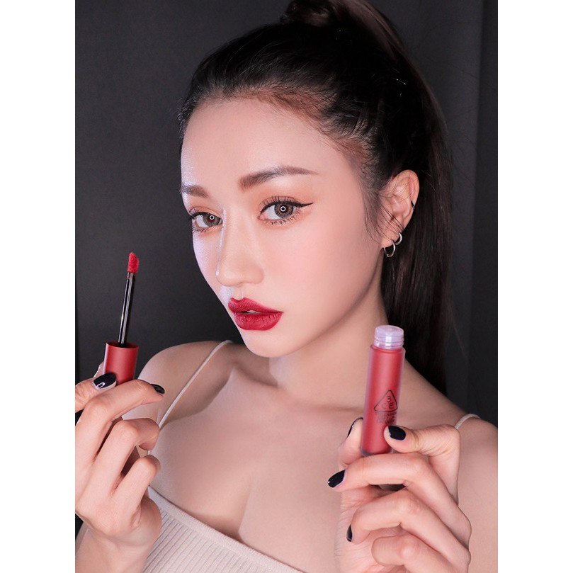 Son Kem Lì 3CE Soft Lip Lacquer #Perk Up - Tone Đỏ Hồng Trầm