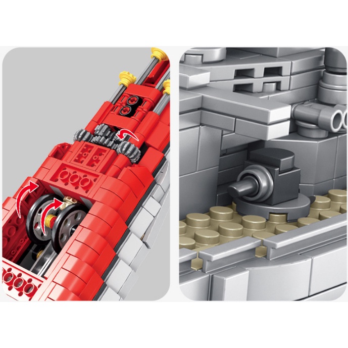 Bộ 1602 miếng lego hình tàu chiến mới cho bé