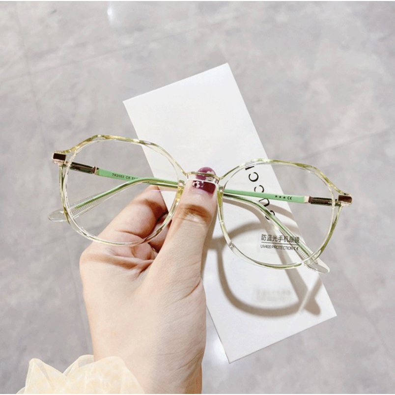 Mắt kính gọng tròn chống tia bức xạ thời trang cho nam và nữ