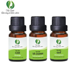 Combo 03 tinh dầu thiên nhiên nguyên chất Nu Care 5ml (Quế + Cam + Sả Chanh) Cam kết chất lượng