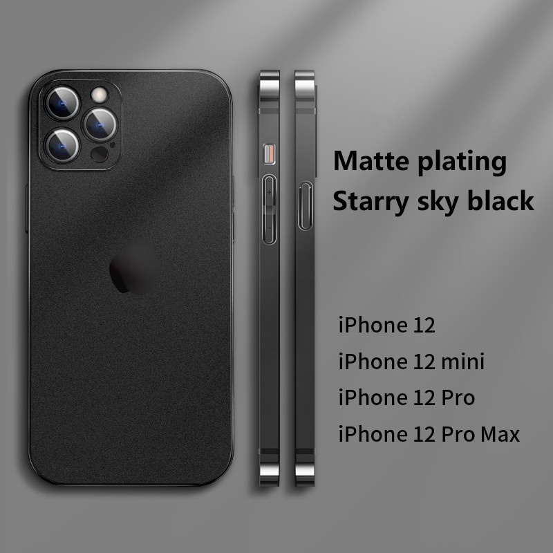 Ốp điện thoại tpu mềm mặt nhám mạ điện thích hợp cho Iphone 13 12 11 Pro Max Xs Max Xr X 8 7 Plus