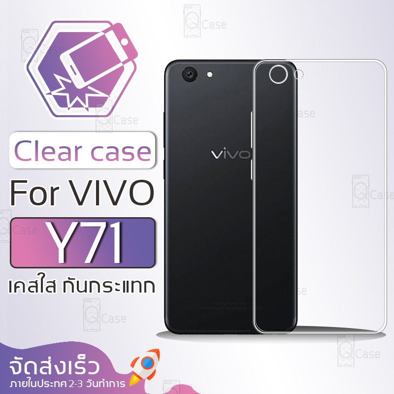 Ốp lưng TPU trong suốt Qcase-Soft cho Vivo Y71-Y71