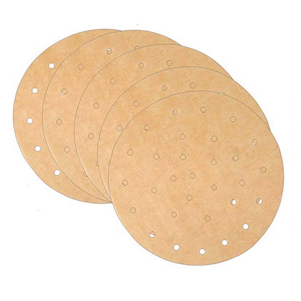 Bộ 100 Giấy Lót Nồi Hấp Hình Tròn Đục Lỗ Chuyên Dùng Cho Nhà Bếp