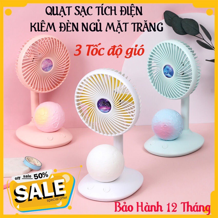 QUẠT TÍCH ĐIỆN MINI CÓ ĐÈN (HÀNG CHUẨN NỘI ĐỊA TRUNG),3 tốc độ gió, Pin 2000mAh cực lâu!