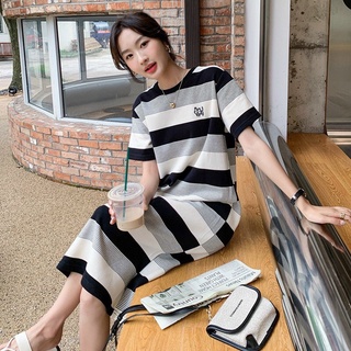 Đầm len suông in hình mèo_Kims.House