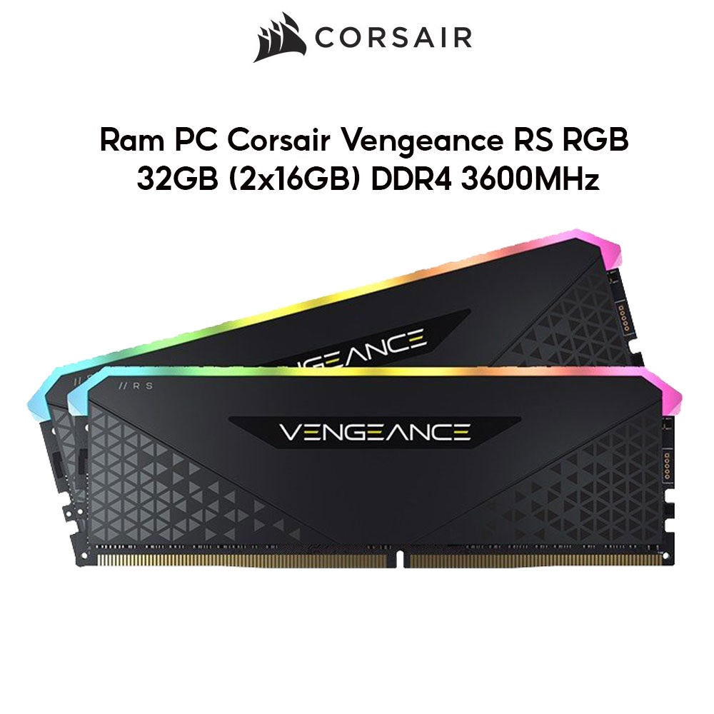 Ram PC Corsair Vengeance RS RGB CMG32GX4M2D3600C18 32GB (2x16GB) DDR4 3600MHz