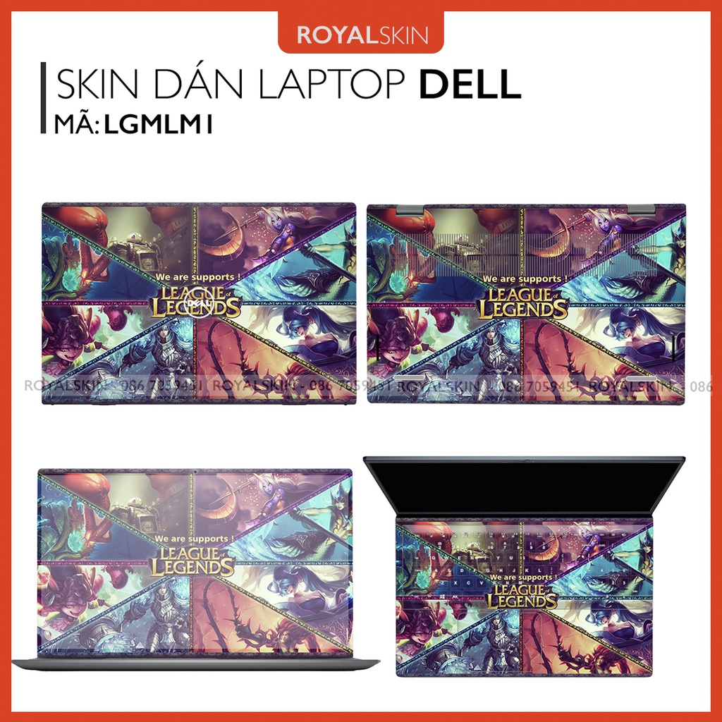 Skin dán Laptop DELL In Hình LOL - Liên Minh Huyền Thoại Bộ 1 -Nhận in theo yêu cầu