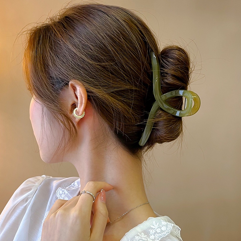 Kẹp Tóc Trong Suốt Cỡ Lớn Phong Cách Hàn Quốc Thời Trang Cho Nữ