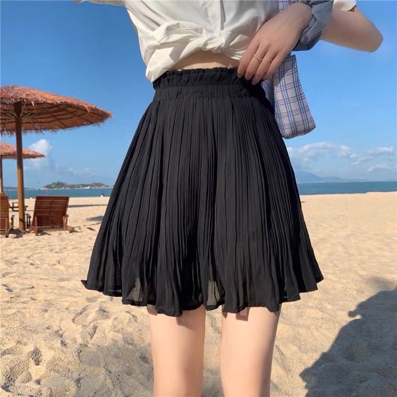 CHÂN VÁY NGẮN DẬP LY LƯNG CHUN, CÓ LÓT TRONG- CHIZI SHOP có