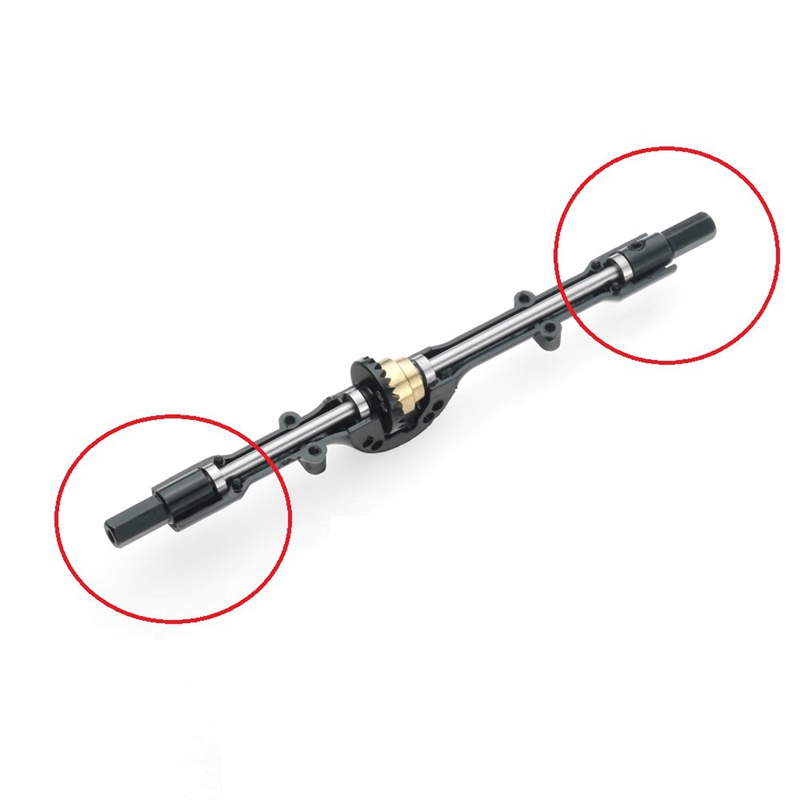 Set 4 Trục Bánh Sau Bằng Kim Loại Chuyên Dụng Cho Xe Hơi Điều Khiển Từ Xa WPL D12 C14 C24 C34 B14 B24 C16 B36 MN D90 MN99S