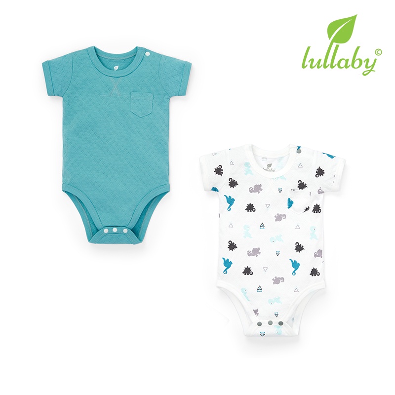 LULLABY Set 2 body cộc tay bé trai/bé gái NH1920B