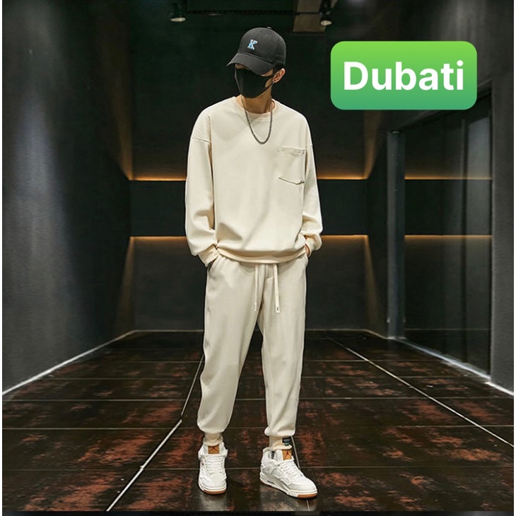 ĐỒ BỘ NỈ TRƠN TÚI TRƯỚC, ĐỒ BỘ THỂ THAO NAM, CHẤT VẢI  CAO CẤP SÀNH ĐIỆU - DUBATI FASHION