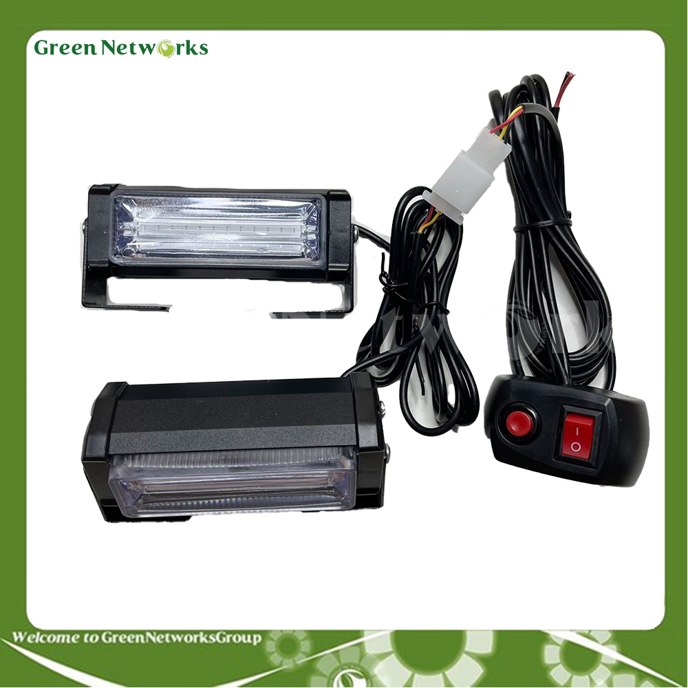 Đèn LED nhấp nháy xanh đỏ kiểu police, đèn khẩn cấp cho các loại xe tải và xe ô tô (12V) - GreenNetWorks